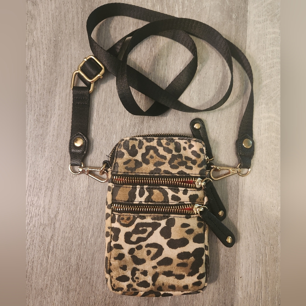 Chico's Leopard Print Small Crossbody Bag